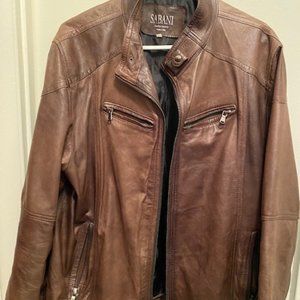 Sabani Genuine Italian Leather Jacket Brown XL